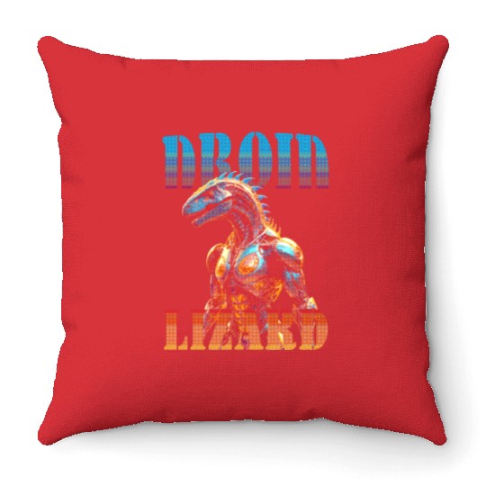 Android Dragon Lizard Throw Pillows