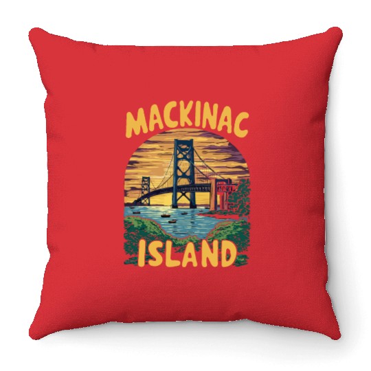 Mackinac Island. Throw Pillows
