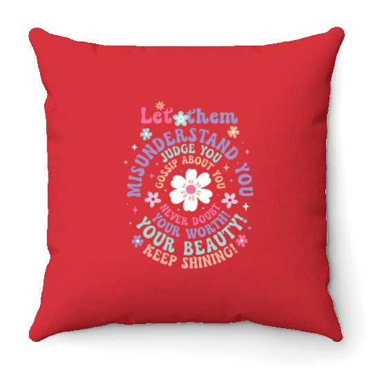 Let Them, Back To School Throw Pillows,