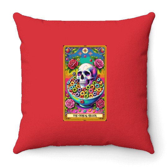 The Cereal Killer Tarot Throw Pillows