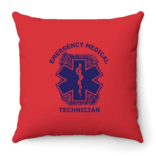 Emergency Medical Technician EMT Throw Pillows
