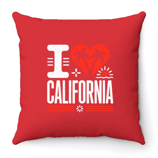 I love California | The Golden State Throw Pillows