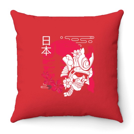 Asia Samurai Time Travel Throw Pillows