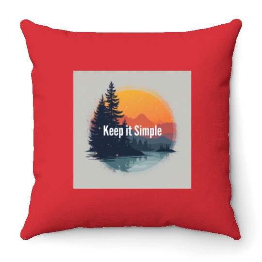 keep it simple trends Throw Pillows