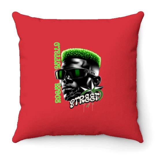 ROGUE BUFFALO STREET WEARE Throw Pillows