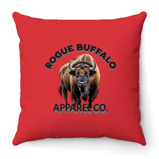 ROGUE BUFFALO -BUFFALO Throw Pillows