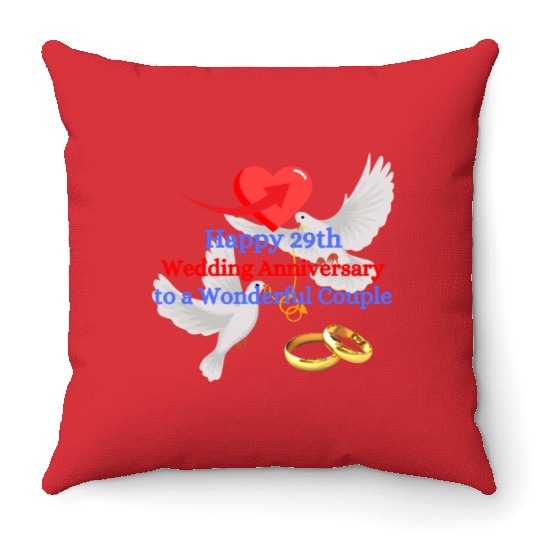 Happy 29th Wedding anniversary to a wonderful Throw Pillows