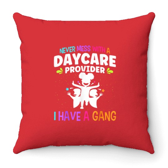 Daycare Teacher Throw Pillows