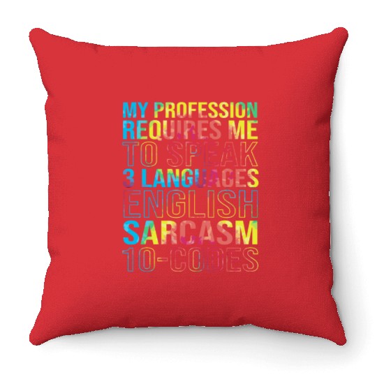 Retro Colorful Medical Biller Medical Coder Throw Pillows