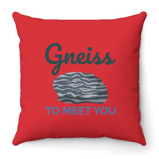 Gneiss Crystal Mineral Collecting Rock Hunting Throw Pillows