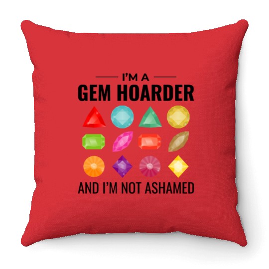 Crystal Collecting Rock Hunting Mineral Collector Throw Pillows