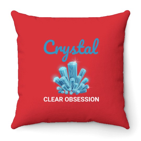 Crystal Collecting Rock Hunting Mineral Collector Throw Pillows