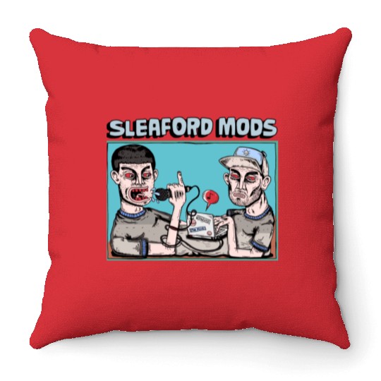 Sleaford Mods Punk Rock Design Throw Pillows