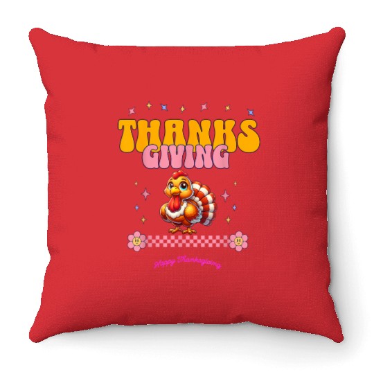 Kids girl woman Autumn season Throw Pillows