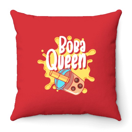 Kawaii Milk Tea Tea Balls Throw Pillows