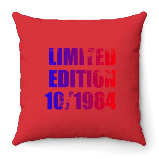 40th birthday Limited Edition 10/1984 Throw Pillows