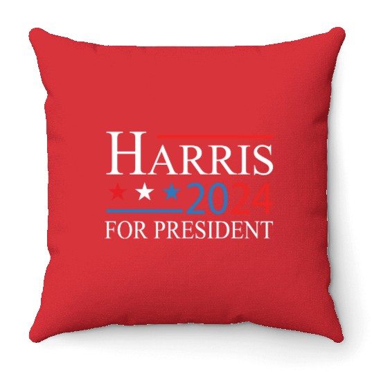 Kamala Harris 2024 For President Election Campaign Throw Pillows