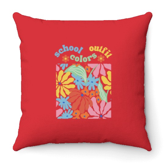 school outfit colors: Perfect Your Campus Style Throw Pillows