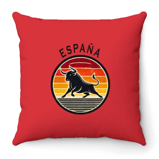 Spain Taurus Design Throw Pillows