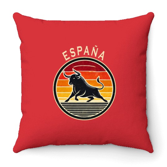 Spain Taurus Design Throw Pillows