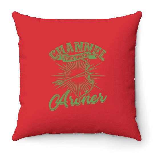 Archery Channel your inner archer Throw Pillows