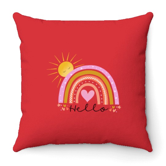 Hello Baby Throw Pillows