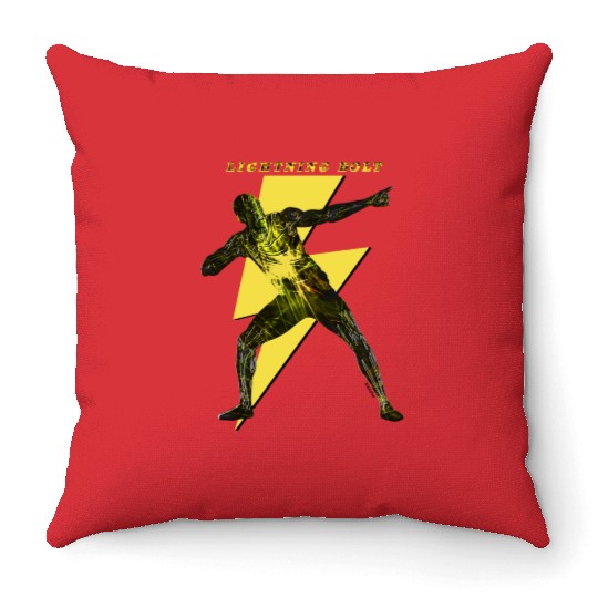 Lightning Bolt ( Back ) Throw Pillows