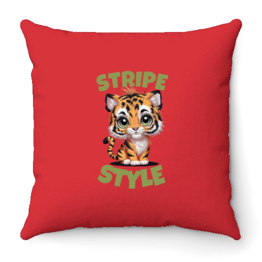 Cute Tiger Stripe Style Throw Pillows