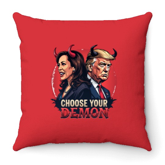 Kamala Harris Vs Trump The Fight For The Country Throw Pillows