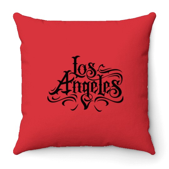 Los Angeles Chicano lettering Throw Pillows