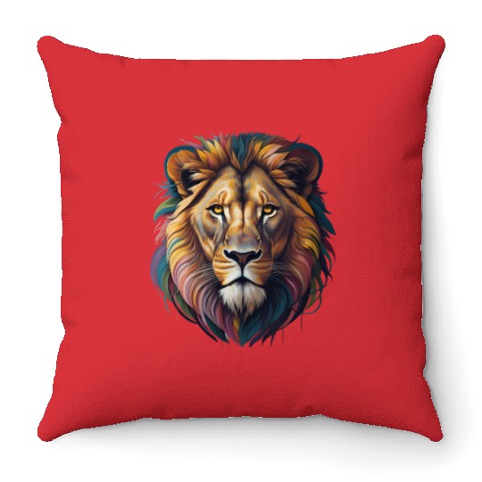 Royal Look Vibrant Mane Throw Pillows