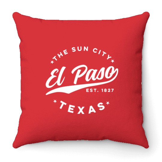 El Paso Texas The Sun City Throw Pillows