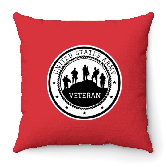 US Army Veteran LIKE US ON FACEBOOK # Throw Pillows