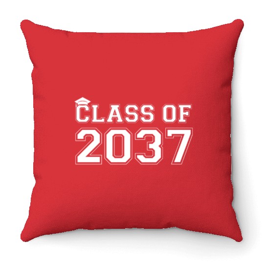 Class Of 2037 Pre K Grow With Me Graduation Throw Pillows