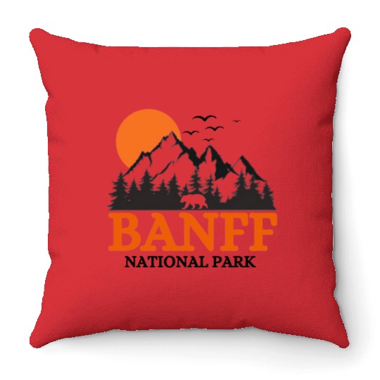 Banff National Park Throw Pillows