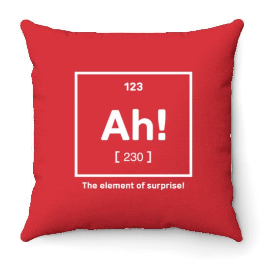 The Element of Surprise - Clever Chemistry Design Throw Pillows