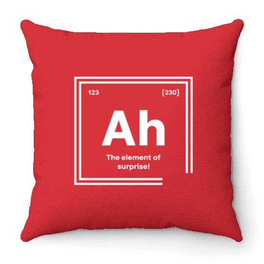 The Element of Surprise - Clever Chemistry Design Throw Pillows