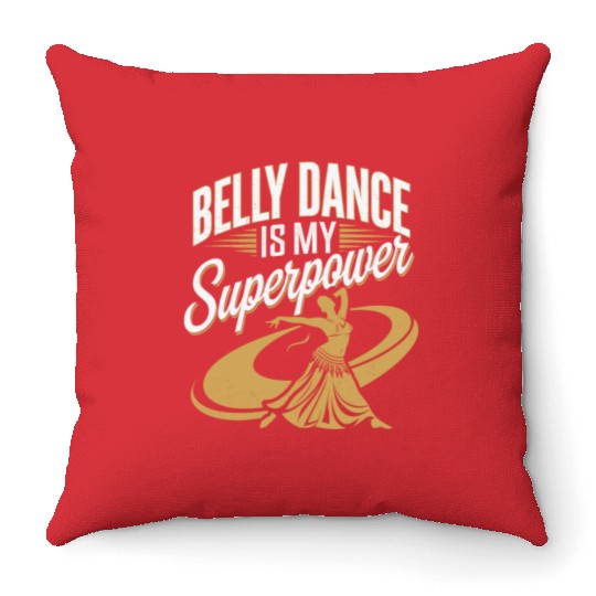 Tribal Fusion Rhythmic Dance Art For Belly Dance Throw Pillows