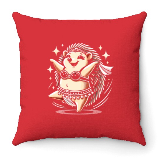 Tribal Fusion Rhythmic Dance Art For Belly Dance Throw Pillows