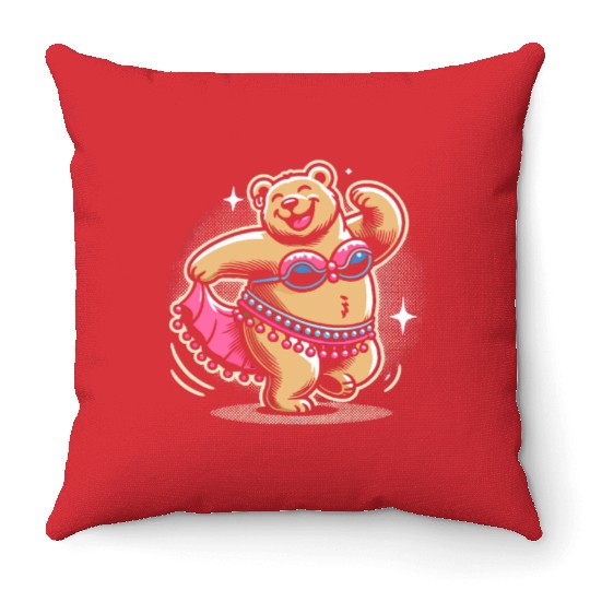 Tribal Fusion Rhythmic Dance Art For Belly Dance Throw Pillows