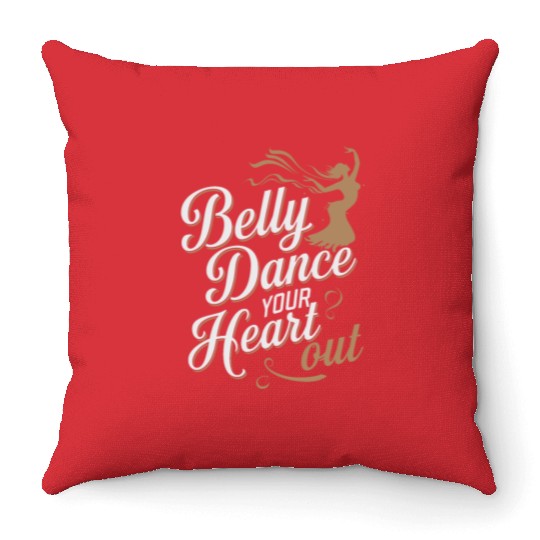 Tribal Fusion Rhythmic Dance Art For Belly Dance Throw Pillows
