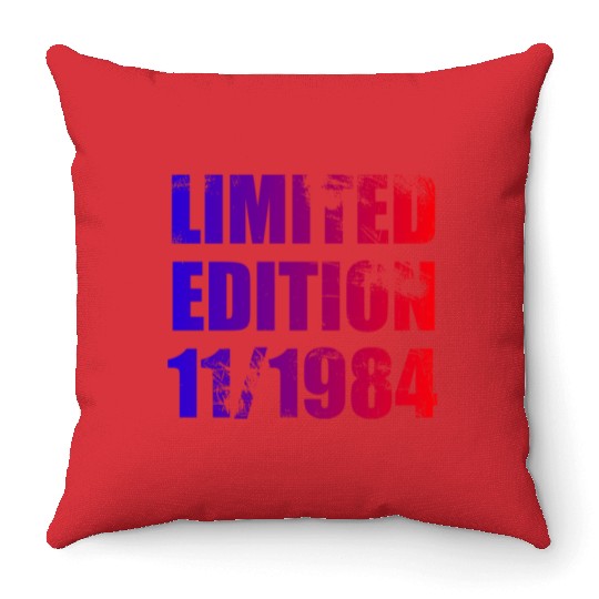 40th birthday Limited Edition 11/1984 Throw Pillows