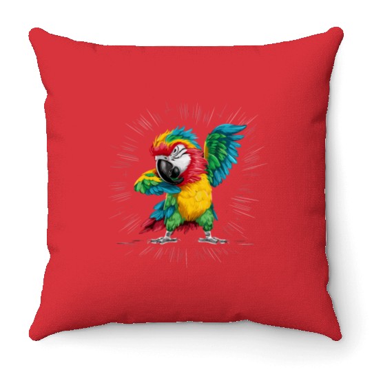 Macaw Parrot for a Bird Lover Animal Lover Throw Pillows