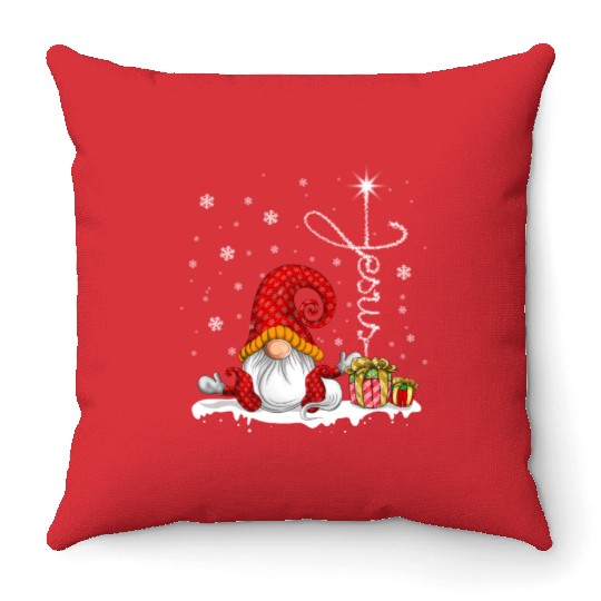 Merry Christmas Gnomes Xmas Family Men Women Throw Pillows