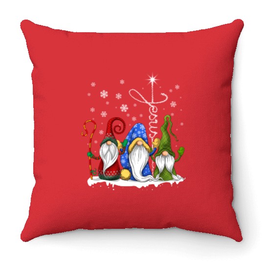 Merry Christmas Gnomes Xmas Family Men Women Throw Pillows
