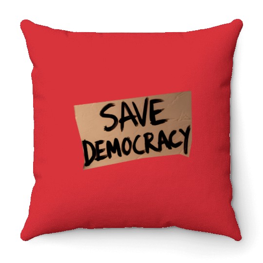 Save Democracy Throw Pillows