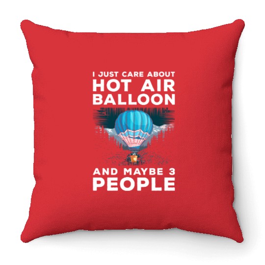 Hot Air Balloon Colors Adventure Throw Pillows