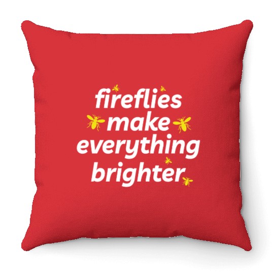 Fireflies Firefly Lightning Bug Insect Collector Throw Pillows