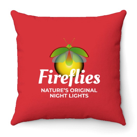 Fireflies Firefly Lightning Bug Insect Collector Throw Pillows
