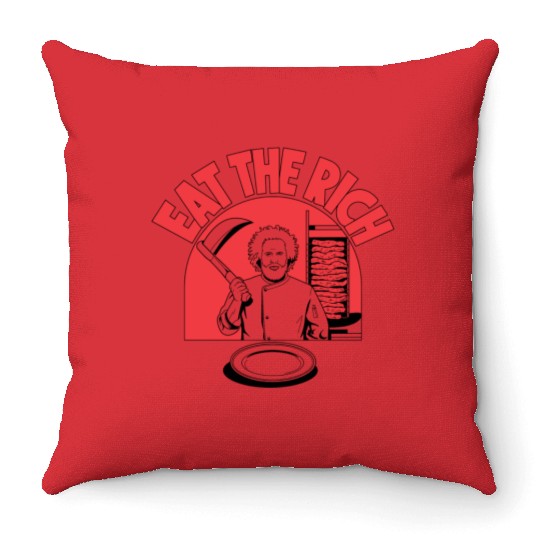 Eat The Rich Doner Döner Kebab Throw Pillows